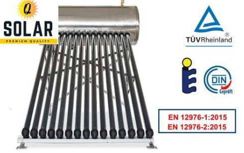 Panou solar Q Solar Premium presurizat boiler INOX 150 litri 15 tuburi vidate
