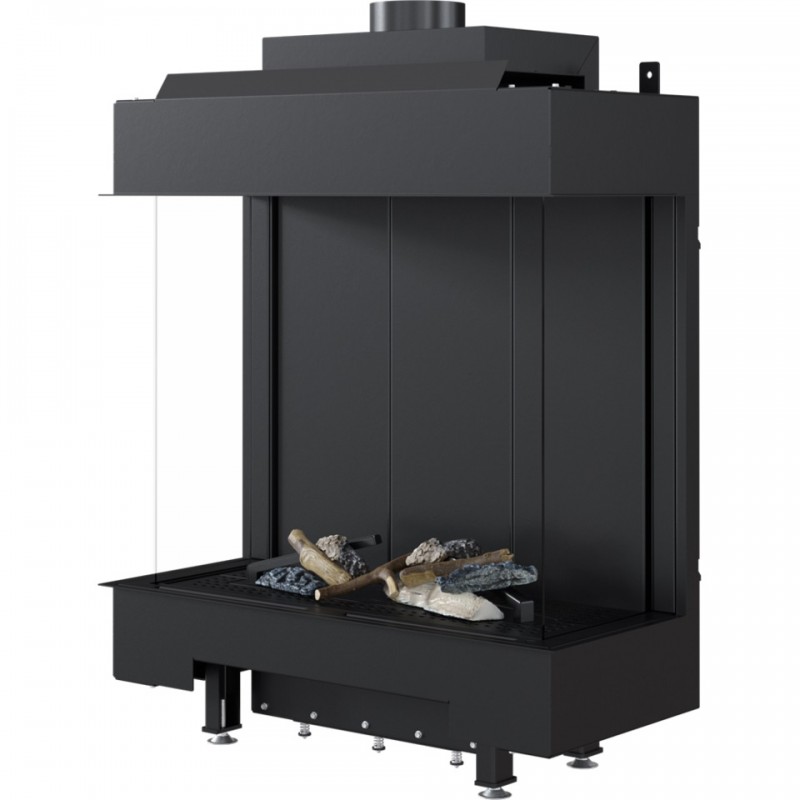 Semineu pe gaz metan tip insert L76-62 8.5 kW geam stanga si dreapta