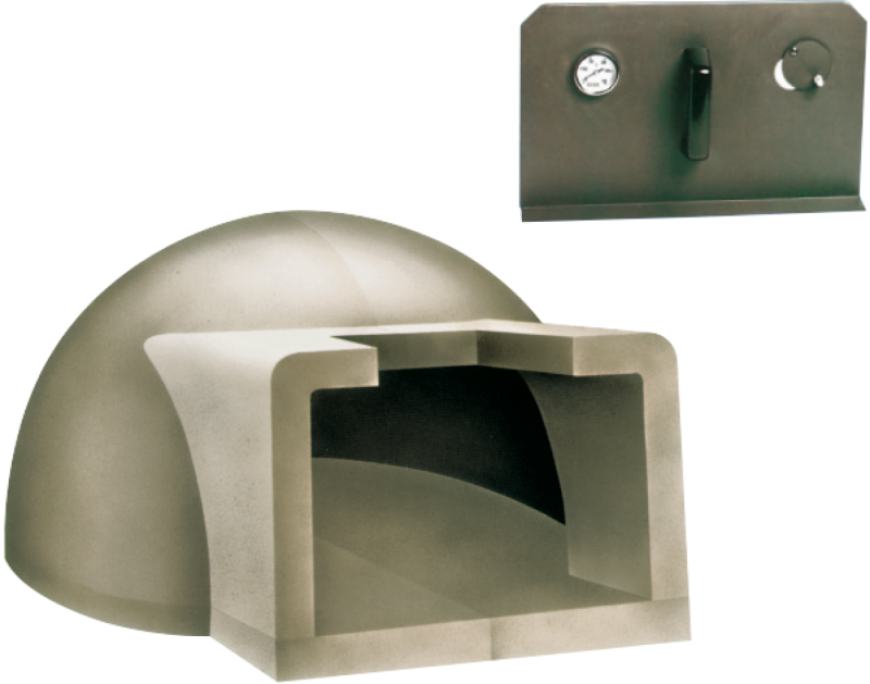 Cuptor pe lemne pentru paine prefabricat CLAM F90