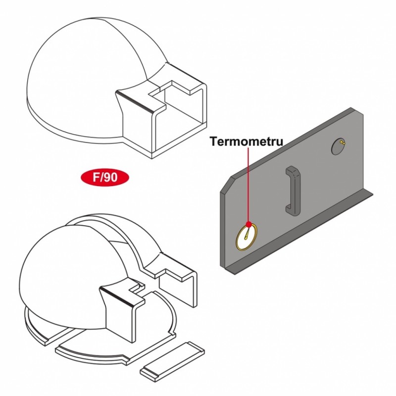 Cuptor pe lemne pentru paine prefabricat CLAM F90