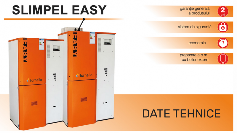 Centrala pe peleti Fornello Slimpel Easy 25 kw, arzator inox, sistem curatare arzator, pompa de circulatie, tiraj fortat 80 mm, buncar 135 litri, pompa electronica Grundfos, sistem curatare mecanica schimbator de caldura, A+. Poza 8600