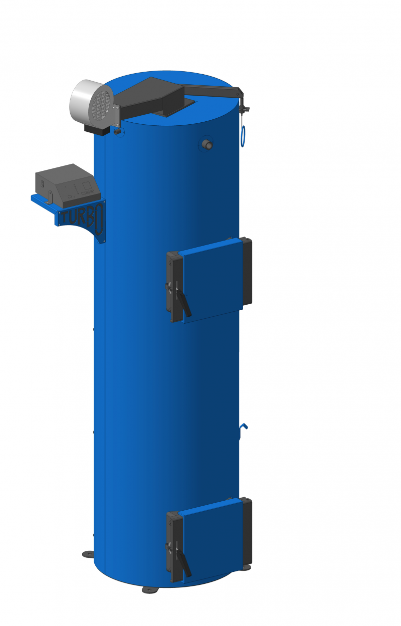 zan (centrala) pe combustibil solid tip lumanare Fornello Turbo 25 Kw , cu ventilator si automatizare