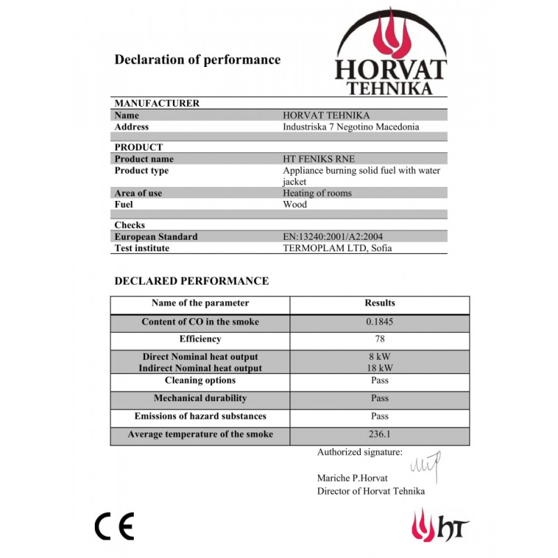 Soba Tip Centrala cu cuptor Ht Feniks Rne 26 kW