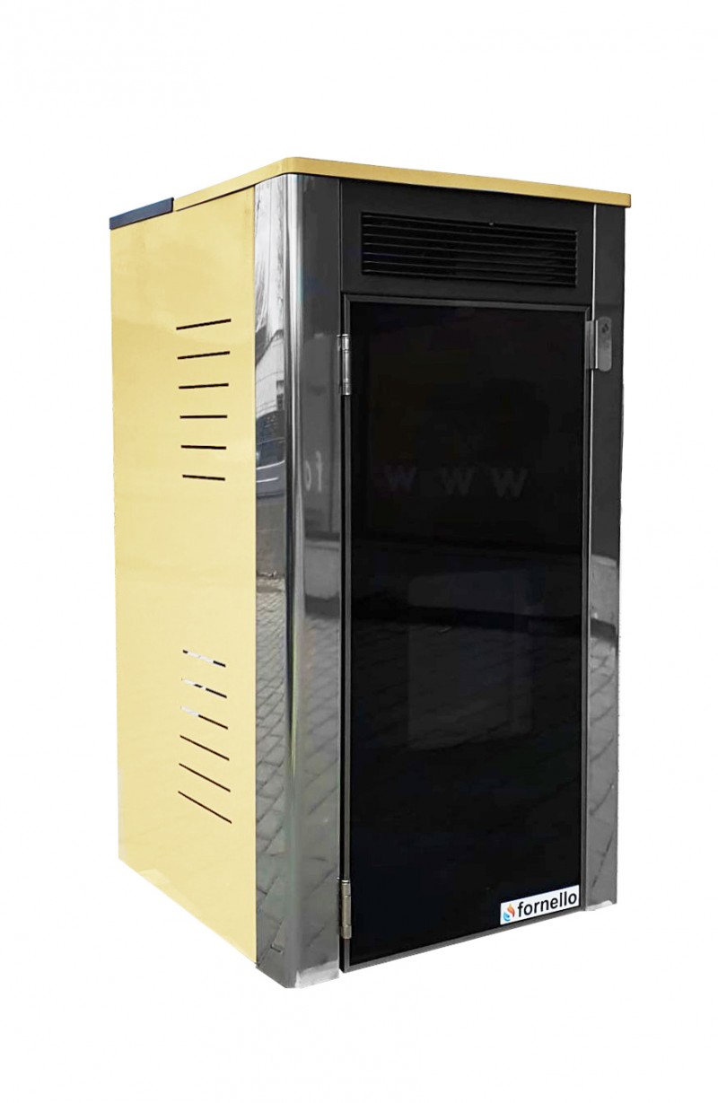 Termosemineu pe peleti Fornello Primo Truva 25 kW Ivory