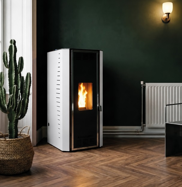 Termosemineu pe peleti Fornello Camino Rossi 35 kW