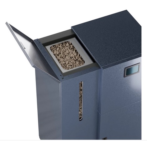 Cazan-centrala pe peleti 26 kW, BlauTech, WiFi, A++, buncar 75 kg, touchscreen