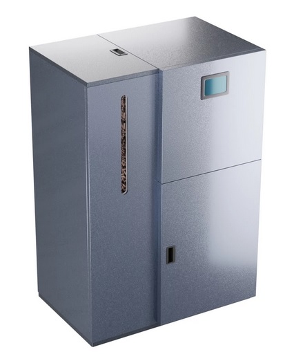 Cazan-centrala pe peleti 26 kW, BlauTech, WiFi, A++, buncar 75 kg, touchscreen