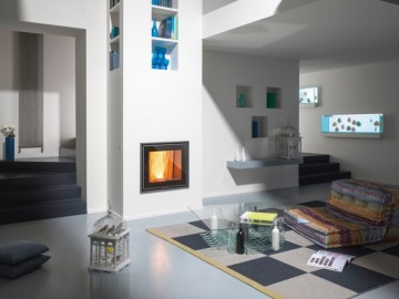 Poza Termosemineu pe peleti tip insert Primo 30 - exemplu de montaj