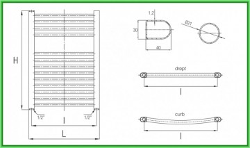 Poza Radiator port-prosop FERROLI TALIA - desen tehnic