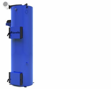 Poza zan (centrala) pe combustibil solid tip lumanare Fornello Turbo 25 Kw , cu ventilator si automatizare