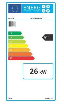 Poza Cazan-centrala pe peleti 26 kW, BlauTech, WiFi, A++, buncar 75 kg, touchscreen
