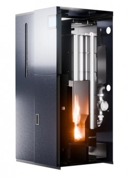 Poza Cazan-centrala pe peleti 26 kW, BlauTech, WiFi, A++, buncar 75 kg, touchscreen