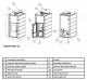 Termosemineu peleti SUNSYSTEM CONCEPT NEW 25 kW alb BURNIT