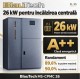 Cazan-centrala pe peleti 26 kW, BlauTech, WiFi, A++, buncar 75 kg, touchscreen